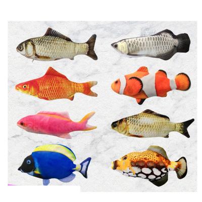 China Usb Sublimation Electric Funny Interactive Dancing Catnip Cat Fish Toy for sale