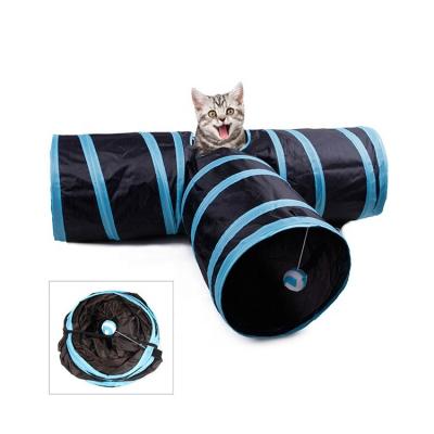 China Wholesale Viable Attractive Cat Tunnel 5 Way Bed Jungle Theme Organic Felt Tunnel Cat for sale