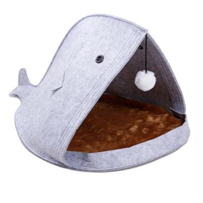 China Breathable Popular Indoor Large Shark Fish Pet Outdoor Cat House for sale