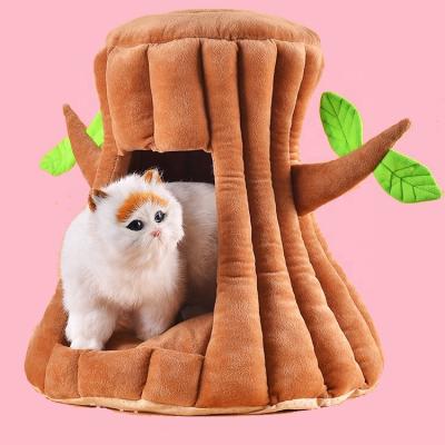 China Hot sale box tree play hous breathable felt indoor cat house for sale