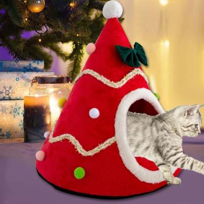 China Hot Sale Design Style Breathable Bed Heated Outdoor Christmas Cat House for sale