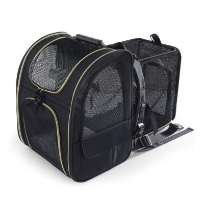 China Transparent Expandable Breathable Pet Carrier Backpack For Cats And Dogs for sale