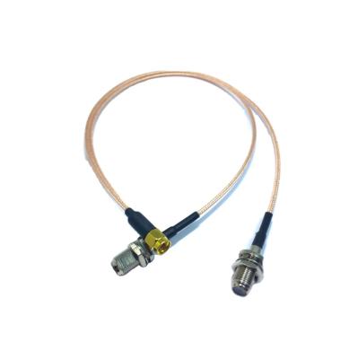 China High Performance RG316 Cable Assembly Female Bulkhead F To SMA Male RF Male Connector RP-SMA for sale