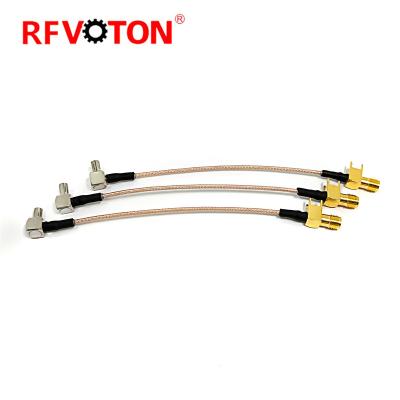 China RF Cable RG316 Coaxial RF Cable RG316 Assembly SMA Jack RA 920Degree Female PCB Link Gold Plated AU RA Plug TS9 Male 90 Degree Connector Jumper for sale