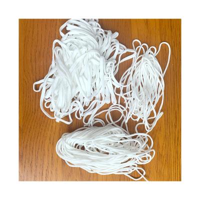 China White Elastic Elastic Cord Stretch Flat Ear Loop Earloop Rope Twine for sale