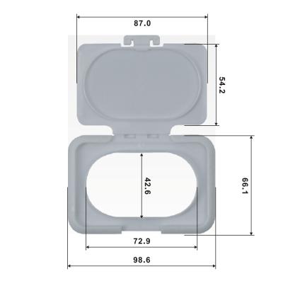 China Non Spill Plastic Baby Wipes Over The Top Custom Color Plastic Flip Over The Wipes For Wipes Containers for sale