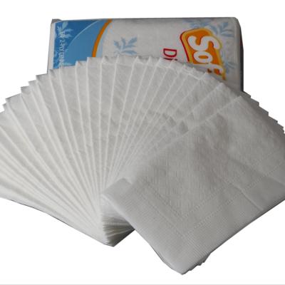 China Hotel white restaurant cleaning wholesale high quality wood pulp fold tissue paper napkins for sale