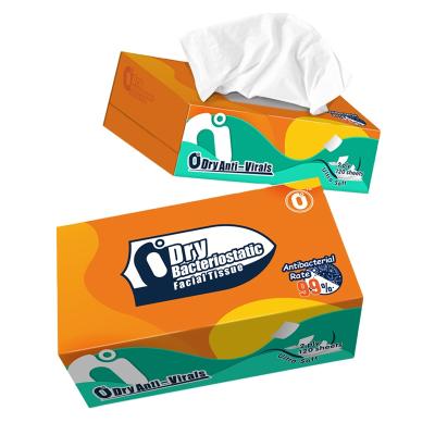 China Box Tissue Factory Direct 2 Ply Wood Pulp Eco Friendly Soft Smooth Virgin White Bacteriostatic Facial Tissue for sale