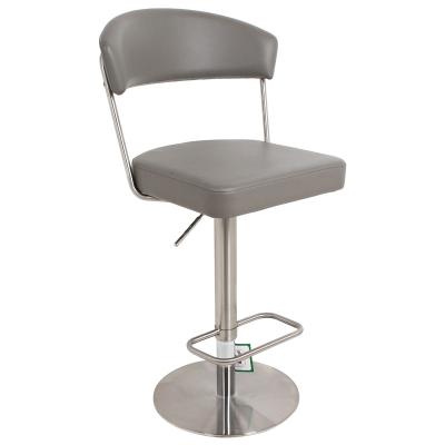 China Excellent PU Bar Chair Modern Leather Leisure Chair With Mental Frame for sale