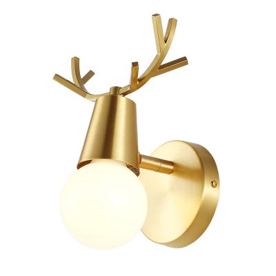 China Modern Wall Lamp Antler Personality Light Living Room Bra Bedroom Bedside Background Wall Decoration Lamp Aisle Aisle Stair Lighting for sale