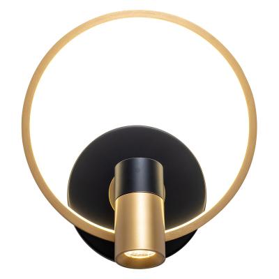 China Modern Modern LED Wall Sconces Lighting Rotatable Golden&Black Metal Wall Lamp With 25W Spotlight Neutral Light4000K for sale