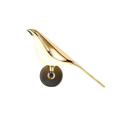 China Modern Modern Led Bird Wall Lamp Creativity Bird Gold Light Led Wall Lamps For Bedroom Bedside Balcony Stair Sconce Wall Lamp for sale