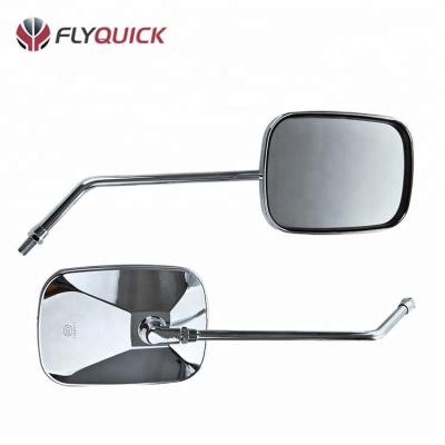 China Universal Motorcycle Mirror 3 Shells Motor Square ABS Chrome Motorcycle Rear Mirror for sale