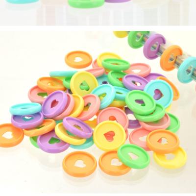 China Disc Bind Macaroon Love Heart Shape Expander Ring Plastic Custom Disc Binding Notebook Discs and Disc Limit for sale