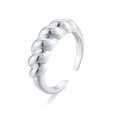 China Fashion Trendy S925 Personality Twist Ring Hand Explosive Explosive Sterling Silver Jewelry for sale