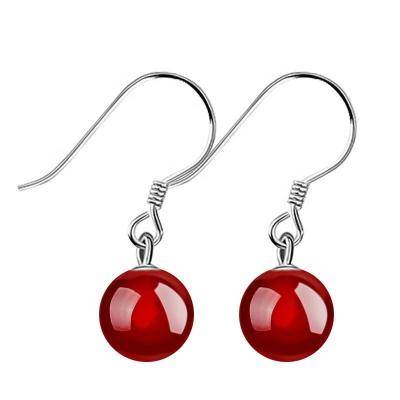 China FASHIONABLE High Grade Explosive Sterling Silver S925 Female Agate Ear Hooks for sale