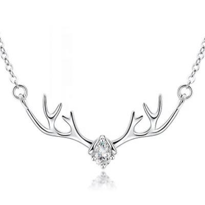 China FASHIONABLE S925 Sterling Silver A Deer Has Your Antlers Fashion Necklace for sale