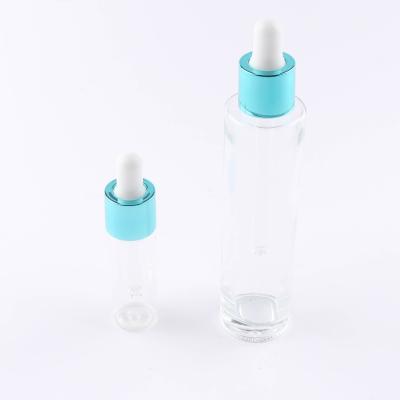 China Cosmetic Glass Essential Oil Toner Skin Care Bottle Serum Bottle 150ml Blue Electronic Dropper Customized petg dropper recyle for sale