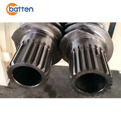 China PVC plastic pipe/profile/weber CE5 35/76 conical twin screw barrel foam board for plastic extrusion machine for sale