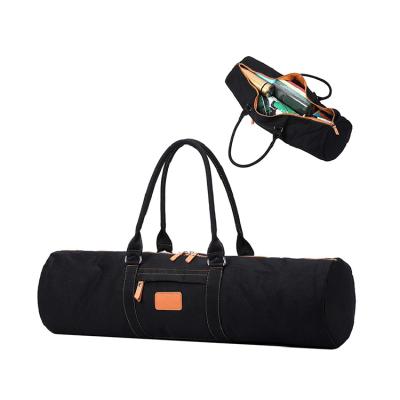 China Canvas Sports Bag For China Factory 99% Cotton Bag Yoga Black Customized Support Yoga Training Yoga Bag for sale