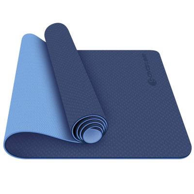 China Indoor Single Strip and Double Color Strip Yoga Mat Without Odor, Custom Widening, Thickening and Lengthening Fitness Mat for sale