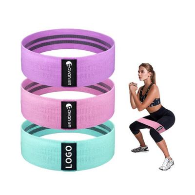 China Women Hip Strength Training Cloth Booty Band Exercise Bands, Wide Hip Home Circle Fitness Anti Slip Cloth Resistance Bands for sale