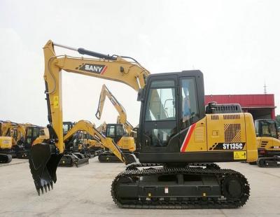 China SY135C Factory Hydraulic Excavator High Efficiency Crawler Machine Excavator 13 Ton For Sale for sale