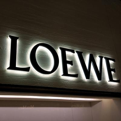 China Diy Color Eco-friendly Led Epoxy Resin Channel Sign Vintage Channel Sign Backlit Black Reflective Aluminum Metal Letter Custom Sign for sale