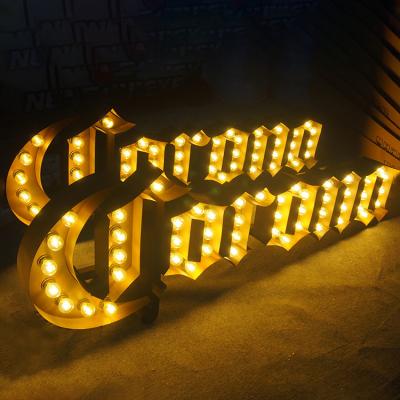 China Custom Color 3ft Marquee Letters Lights Large Decorative Buildings Wedding Party Event English Alphabet Marquee Letters for sale