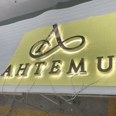 China Indoor Size Eco-friendly Quality Stainless Steel Letter Led 3D Sign Backlit Acrylic Signage Custom Metal Letters Letter Sign for sale