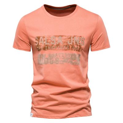 China QUICK DRY Men's T-shirt Summer 2022 New Cotton High End 100% Monogram Printed T-shirt Half Sleeve Men's T-shirt for sale