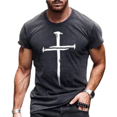 China Hot Selling Anti-Wrinkle T-shirt Man Fashion Leisure O-neck Short Sleeve Plus Size T-shirt Manufacturer for sale