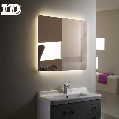 China Illuminated Magnifying Wall Mounted Led Backlit Bathroom Mirror With Sensor Switch for sale