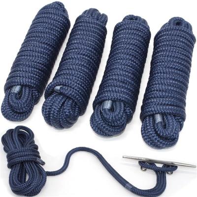 China Durable Nylon Polyester PP Braided Marine Rope Yacht Mooring Rope for sale