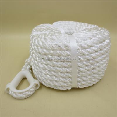 China 3 Strand Polyester Nylon Rope/Braided Yacht Rope/Marine Anchor Rope for sale