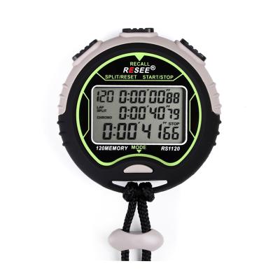 China High Quality Alarm Resee Sports Stopwatch CE Stopwatch Manual 3 Row Display Stopwatch for sale