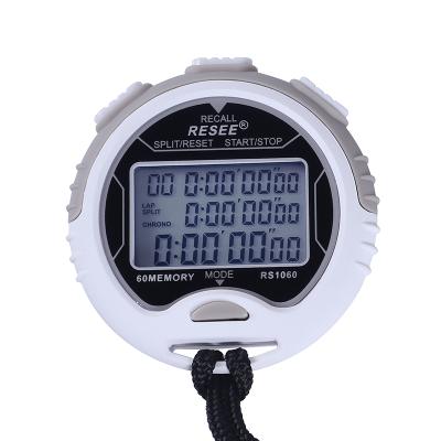 China RESEE RS1060 Multifunctional Three Rows Large Digital LCD Screen Display Electronic Stopwatch for sale