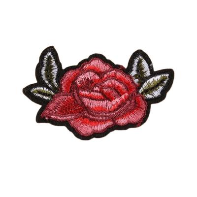 China Iron-on European Style Embroider Rose Patch for Repair and DIY for sale