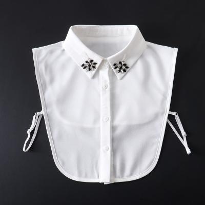 China Polyester detachable elastic rhinestone detachable collar for sweater for sale