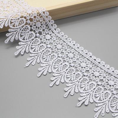 China New Design 9cm Durable Luxury Black And White Lace Polyester Lace Trimming for sale