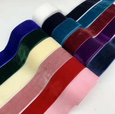 China Handmade Velvet Ribbon Lot 38mm Wedding Party Decoration Ribbon For Gift Wrapping DIY Hair Bowknot for sale