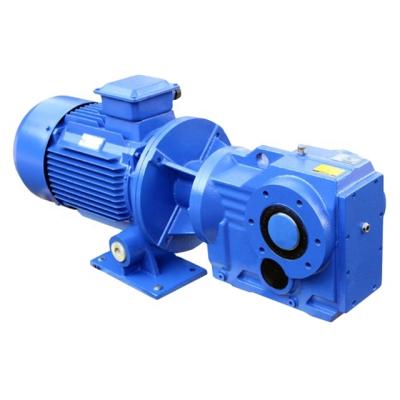 China K Series Induction Motor Helical Bevel Gearbox Hotels 1400 Rpm For Cuts Iron for sale