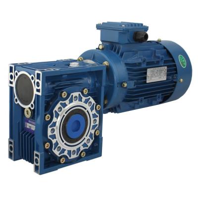 China Worm Speed ​​Reducer Worm Gear Motor WJ (NMRV) Cast Iron / Aluminum Worm Gearbox With Electric Motor for sale