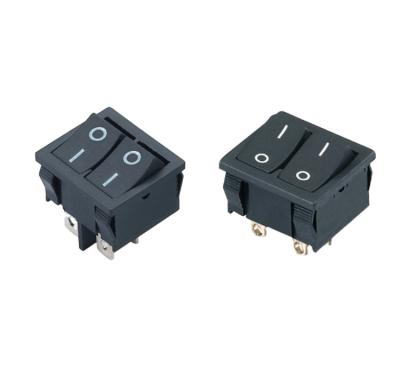 China DPDT RS-C011 2 Position Selector Power Cut Off Motor Lock Circuit Breakers Terminals 15a 6 Double Pole Rocker Switch for sale