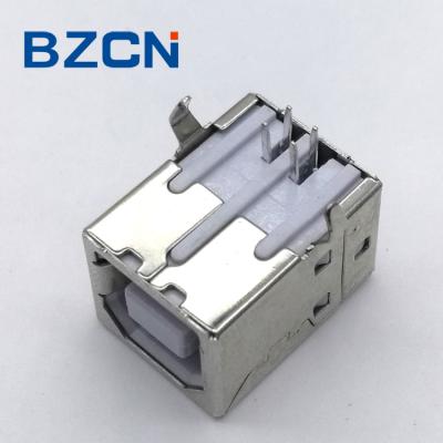 China audio & Video USB B 90 Degree Connector With 6 Pin Iron Terminal Shell With Nickel Plate Used For Electronic Device for sale