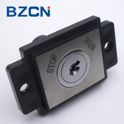 China OEM Square 4 Elevator DTS 2801 Custom Foot Passenger Pin Electronic Key Lock Switch For Elevator Elevator Stainless Steel Run Stop Key Lock for sale