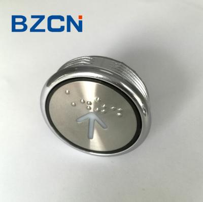 China Round Passenger Elevator 32mm 37mm Elevator Push Button With Braille Alphabet For Led Elevator Button for sale