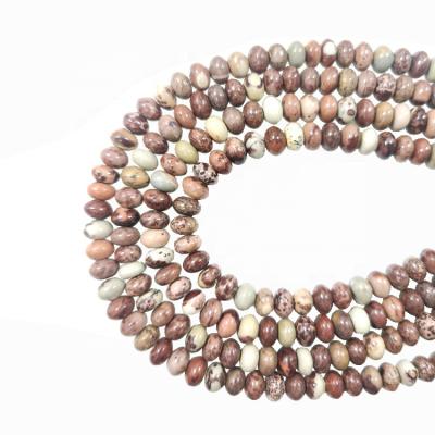 China Pleochroic/Pleochroism Red Necklace High Quality Natural Gemstone Jasper Roundel Stone Beads Make DIY Bracelet Jewelry for sale