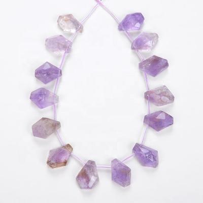 China Pleochroic/Pleochroism Gem Natural Amethyst Follow Shape Loose Faceted Gemstone Pendant For DIY Jewelry Bracelet Necklace for sale