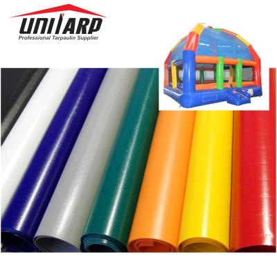 China High Quality Inflatable Vinyl Tarps Water Resistant PVC UNITARP 18OZ PVC Coating Fabric For Inflatable Castle for sale